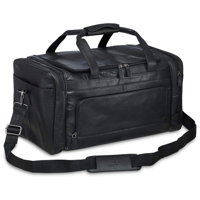 Black Carry-on Duffle Bag - Mancini Leather