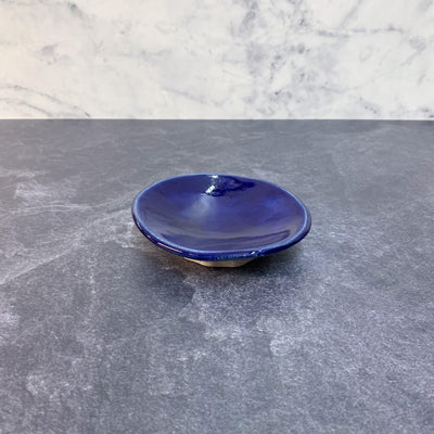 Cobalt Blue Footie Pottery Dish