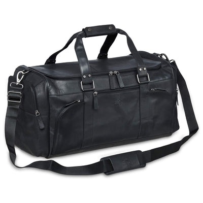Black Duffle Bag - Mancini Leather