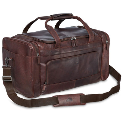 Brown Carry-on Duffle Bag - Mancini Leather