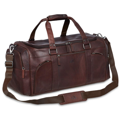 Brown Duffle Bag - Mancini Leather