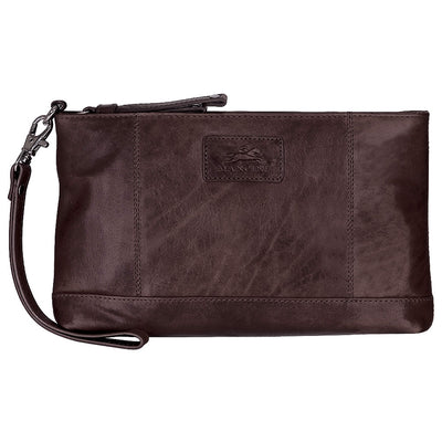 Brown Wristlet Wallet - Mancini Leather