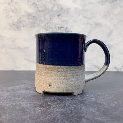 Cobalt Blue Footie Pottery Mug