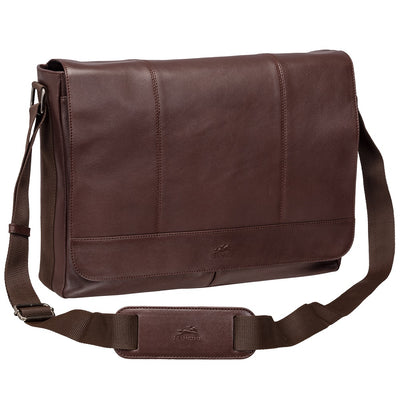 Milan Brown Messenger Bag - Mancini Leather