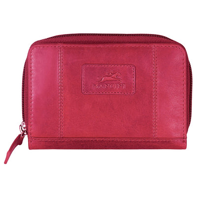 Red Clutch Wallet - Mancini Leather