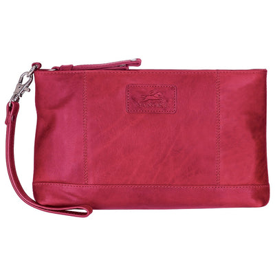 Red Wristlet Wallet - Mancini Leather